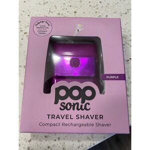 Pop Sonic Travel Shaver Compact Rechargeable Foil Razor Purple New in Box